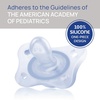 image:imageChicco Dual Soft Orthodontic Pacifier OnePiece Silicone 02m 2PackBlue