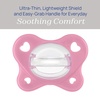 image:imageChicco Dual Soft Orthodontic Pacifier OnePiece Silicone 02m 2PackGreyDusty Rose