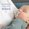 image:imageChicco Dual Soft Orthodontic Pacifier OnePiece Silicone 02m 2PackGreyDusty Rose