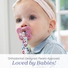 image:imageChicco Dual Soft Orthodontic Pacifier OnePiece Silicone 02m 2PackGreyDusty Rose