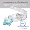 image:imageChicco Dual Soft Orthodontic Pacifier OnePiece Silicone 02m 2PackGreyUltramarine