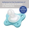 image:imageChicco Dual Soft Orthodontic Pacifier OnePiece Silicone 02m 2PackGreyUltramarine