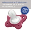image:imageChicco Dual Soft Orthodontic Pacifier OnePiece Silicone 02m 2PackMulberry