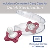 image:imageChicco Dual Soft Orthodontic Pacifier OnePiece Silicone 02m 2PackMulberry