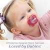 image:imageChicco Dual Soft Orthodontic Pacifier OnePiece Silicone 02m 2PackMulberry