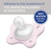 image:imageChicco Dual Soft Orthodontic Pacifier OnePiece Silicone 02m 2PackPearlBallet Slipper