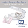 image:imageChicco Dual Soft Orthodontic Pacifier OnePiece Silicone 02m 2PackPearlBallet Slipper
