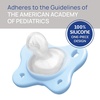 image:imageChicco Dual Soft Orthodontic Pacifier OnePiece Silicone 02m 2PackPearlSky