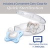 image:imageChicco Dual Soft Orthodontic Pacifier OnePiece Silicone 02m 2PackPearlSky