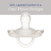image:imageChicco Dual Soft Orthodontic Pacifier OnePiece Silicone 02m 2PackPearlSky