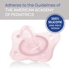image:imageChicco Dual Soft Orthodontic Pacifier OnePiece Silicone 02m 2PackPink