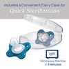 image:imageChicco Dual Soft Orthodontic Pacifier OnePiece Silicone 02m 2PackSapphire