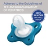 image:imageChicco Dual Soft Orthodontic Pacifier OnePiece Silicone 02m 2PackSapphire