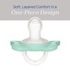 image:imageChicco Dual Soft Orthodontic Pacifier OnePiece Silicone 02m 2PackSeafoam