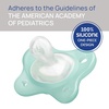 image:imageChicco Dual Soft Orthodontic Pacifier OnePiece Silicone 02m 2PackSeafoam