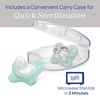 image:imageChicco Dual Soft Orthodontic Pacifier OnePiece Silicone 02m 2PackSeafoam