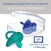 image:imageChicco PhysioForma Silicone Orthodontic Pacifier OnePiece 616m 2PackDark BlueGreen