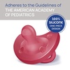 image:imageChicco PhysioForma Silicone Orthodontic Pacifier OnePiece 616m 2PackDark Pink