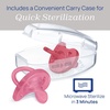 image:imageChicco PhysioForma Silicone Orthodontic Pacifier OnePiece 616m 2PackDark Pink