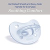 image:imageChicco PhysioForma Silicone Orthodontic Pacifier OnePiece 616m 2PackLight BlueGreen