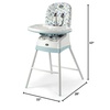 image:imageChicco Stack 123 MultiUse Convertible High Chair for Babies and Toddlers 5Point Harness and 3Position Recline EasyClean Baby High Chair Booster Stool Combo  CadizBlueCadiz