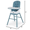 image:imageChicco Stack HiLo 6in1 MultiUse Convertible High Chair Reclines for Babies and Toddlers EasyClean Baby High Chair Booster Toddler Seat Combo  SandBeigeTide