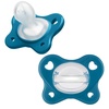 image:imageChicco Dual Soft Orthodontic Pacifier OnePiece Silicone 02m 2PackSapphire