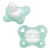 image:imageChicco Dual Soft Orthodontic Pacifier OnePiece Silicone 02m 2PackSeafoam
