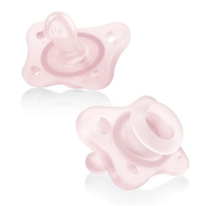 image:imageChicco Dual Soft Orthodontic Pacifier OnePiece Silicone 02m 2PackPink