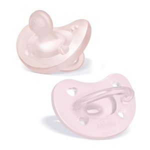 image:imageChicco PhysioForma Silicone Orthodontic Pacifier OnePiece 616m 2PackSoft Pink