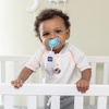 image:imageChicco 2in1 Universal Pacifier Clip with Loop amp Ring AttachmentFashion Pacifier Clip  Grey