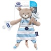 image:imageChicco Pocket Buddies Soft Pacifier HolderLovey Soothing Plush Toy Animal 0m Pink BunnyBlue