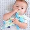 image:imageChicco Pocket Buddies Soft Pacifier HolderLovey Soothing Plush Toy Animal 0m Pink BunnyBlue Elephant