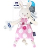 image:imageChicco Pocket Buddies Soft Pacifier HolderLovey Soothing Plush Toy Animal 0m Pink BunnyPink