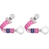 image:imageChicco 2in1 Universal Pacifier Clip with Loop amp Ring AttachmentClip de chupete de moda  Rosa