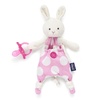 image:imageChicco Pocket Buddies Soft Pacifier HolderLovey Soothing Plush Toy Animal 0m Pink BunnyPink