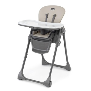 image:imageChicco Polly SpaceSaving Foldable High Chair for Babies and ToddlersTaupe