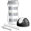 image:imageChicco Insulated FlipTop Straw Sippy Cup for Toddlers 12m 9oz 2PackBlackWhite