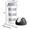 image:imageChicco Insulated FlipTop Straw Sippy Cup for Toddlers 12m 9oz 2PackBlackWhite