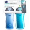 image:imageChicco Insulated FlipTop Straw Sippy Cup for Toddlers 12m 9oz 2PackBlue DiscoverTeal
