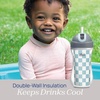 image:imageChicco Insulated FlipTop Straw Sippy Cup for Toddlers 12m 9oz 2PackCars  Checker