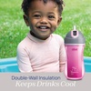 image:imageChicco Insulated FlipTop Straw Sippy Cup for Toddlers 12m 9oz 2PackDream PinkPurple