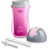 image:imageChicco Insulated FlipTop Straw Sippy Cup for Toddlers 12m 9oz 2PackDream PinkPurple