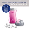 image:imageChicco Insulated FlipTop Straw Sippy Cup for Toddlers 12m 9oz 2PackDream PinkPurple