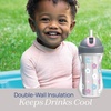 image:imageChicco Insulated FlipTop Straw Sippy Cup for Toddlers 12m 9oz 2PackFloralPurple