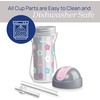 image:imageChicco Insulated FlipTop Straw Sippy Cup for Toddlers 12m 9oz 2PackFloralPurple
