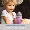 image:imageChicco Insulated FlipTop Straw Sippy Cup for Toddlers 12m 9oz 2PackSilverFloralPurple