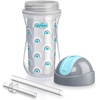 image:imageChicco Insulated FlipTop Straw Sippy Cup for Toddlers 12m 9oz 2PackSunburst SilverBlue