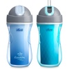 image:imageChicco Insulated FlipTop Straw Sippy Cup for Toddlers 12m 9oz 2PackBlue DiscoverTeal