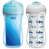 image:imageChicco Insulated Rim Spout Training Sippy Cup for Toddlers 12m 9oz 2PkBlueSharks